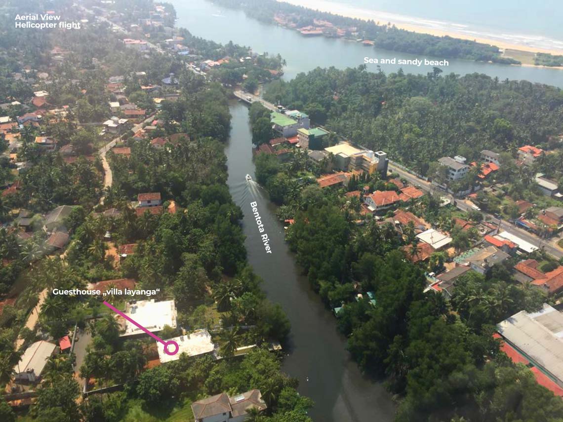 aerial view villa layanga sri lanka